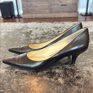 Bandolino Black Leather Pumps 2" Heels Size 6.5